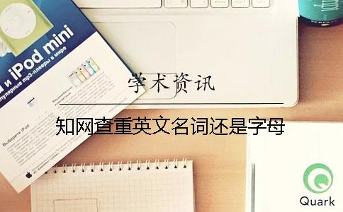 知网查重英文名词还是字母